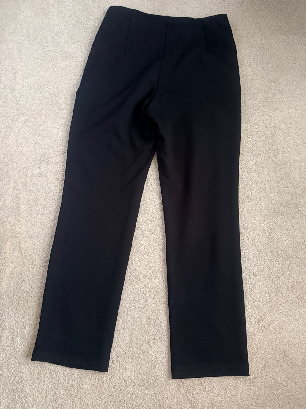 Belle by Kim Gravel 10P Black Ponte Pants Hollywood Panel Waist 27” inseam NWOT